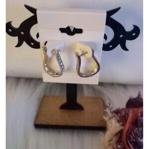 Women's Silvertone Rhinestone Drop Earrings Wedding Prom Fashion Jewelry NWT